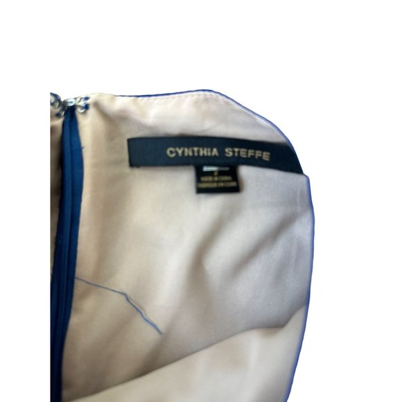 CYNTHIA STEFFE Blue Cutout Shift Dress Size 2 - Picture 7 of 7
